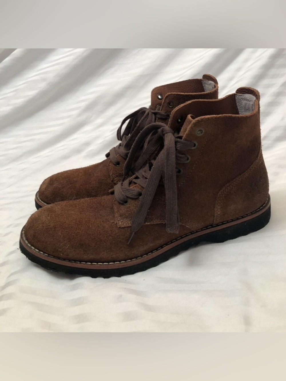 Seavees Boondocker Boots Mens Size 10 Brown Dark Earth Roughtout Leather 05/63 - Picture 3 of 16